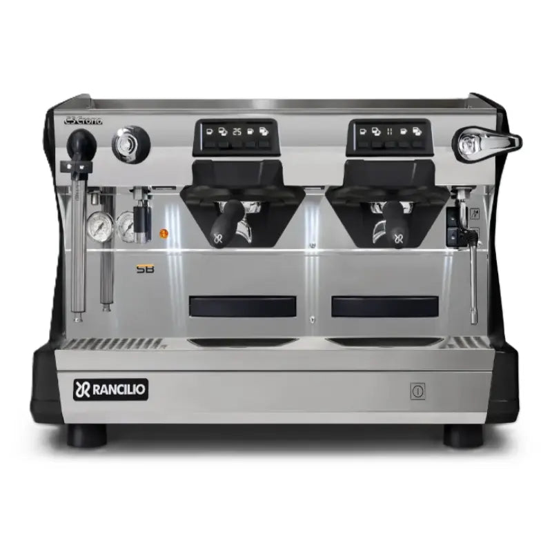 Rancilio Classe 5 Crono Espresso Machine - Automatic Single Boiler 2 Group Black Tall Front