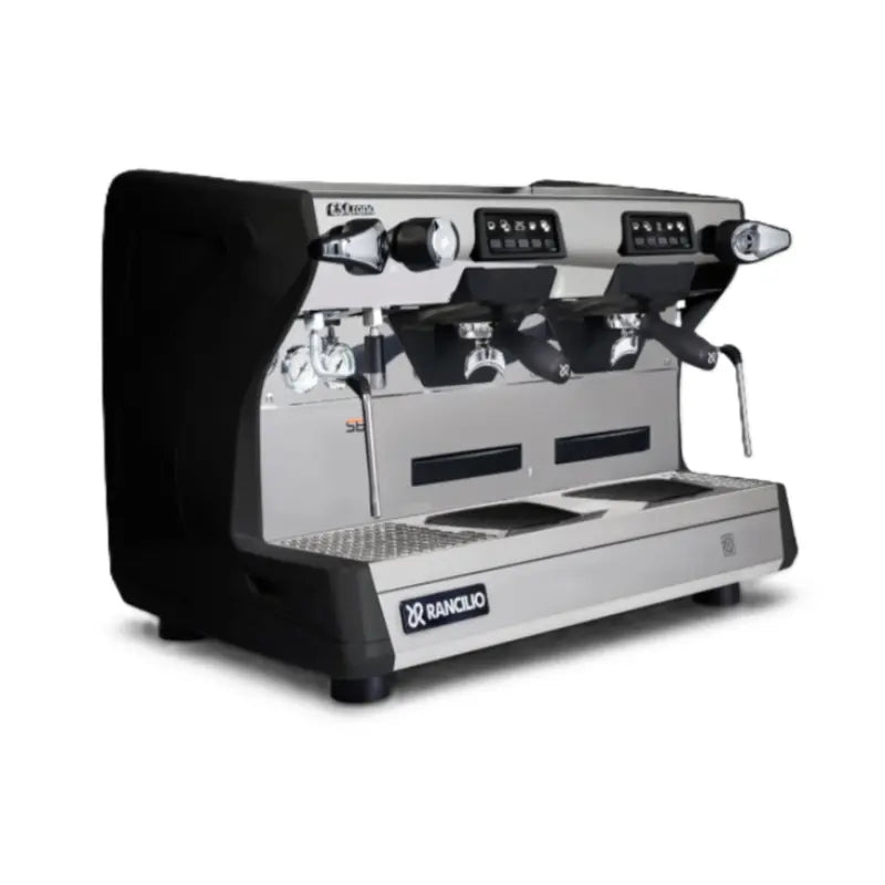 Rancilio Classe 5 Crono Espresso Machine - Automatic Single Boiler 2 Group Black Tall Front Side