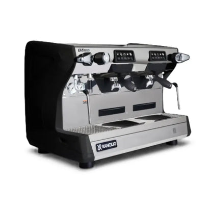 Rancilio Classe 5 Crono Espresso Machine - Automatic Single Boiler 2 Group Black Tall Front Side