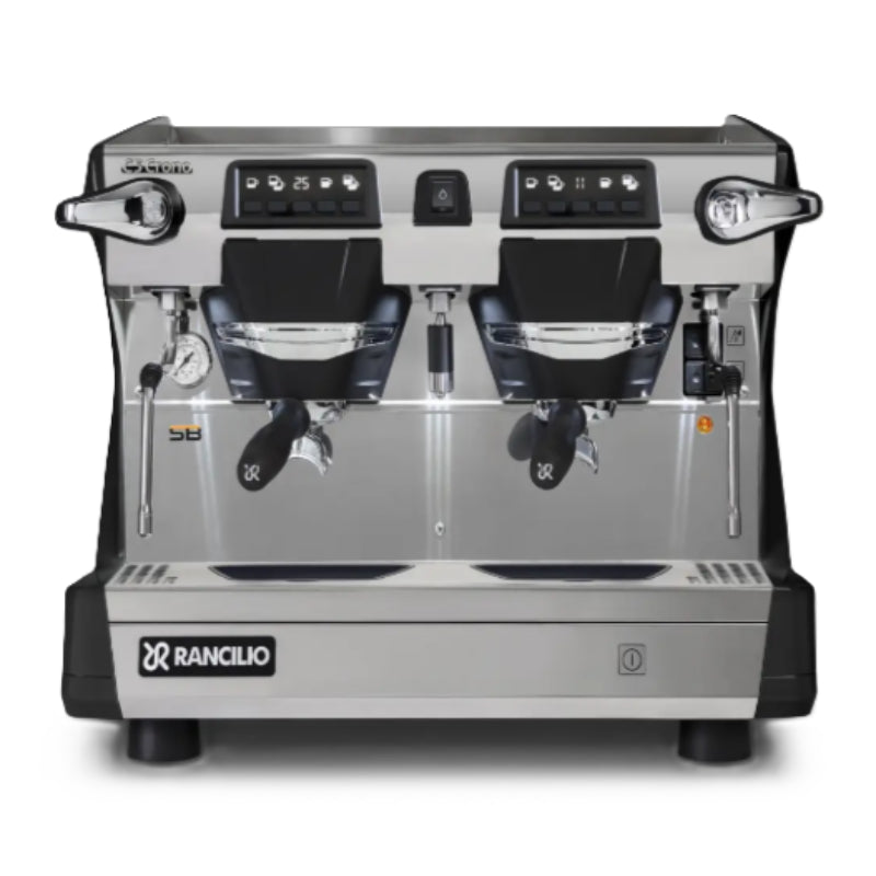 Rancilio Classe 5 Crono Espresso Machine - Automatic Single Boiler 2 Group Compact Black Front