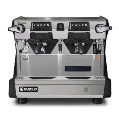 Rancilio Classe 5 Crono Espresso Machine - Automatic Single Boiler 2 Group Compact Black Front Tall