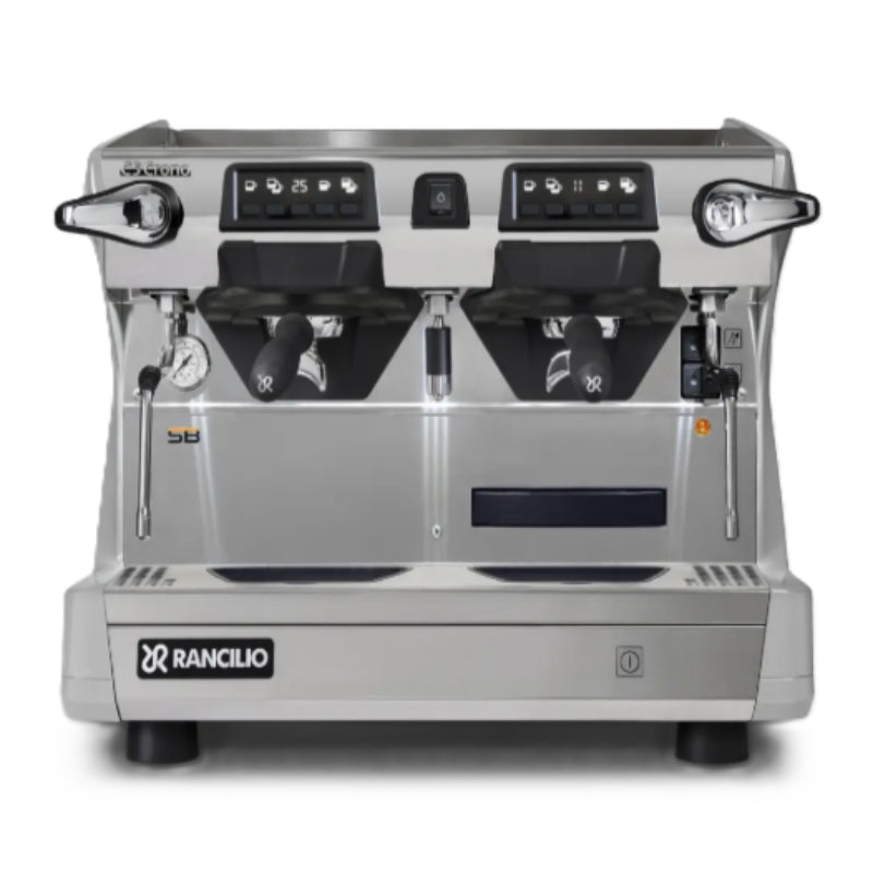 Rancilio Classe 5 Crono Espresso Machine - Automatic Single Boiler 2 Group Compact Grey Front Tall