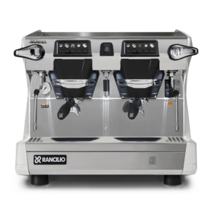 Rancilio Classe 5 Crono Espresso Machine - Automatic Single Boiler 2 Group Compact White Front