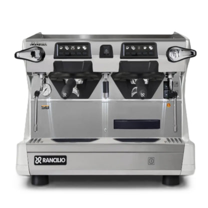 Rancilio Classe 5 Crono Espresso Machine - Automatic Single Boiler 2 Group Compact White Front Tall