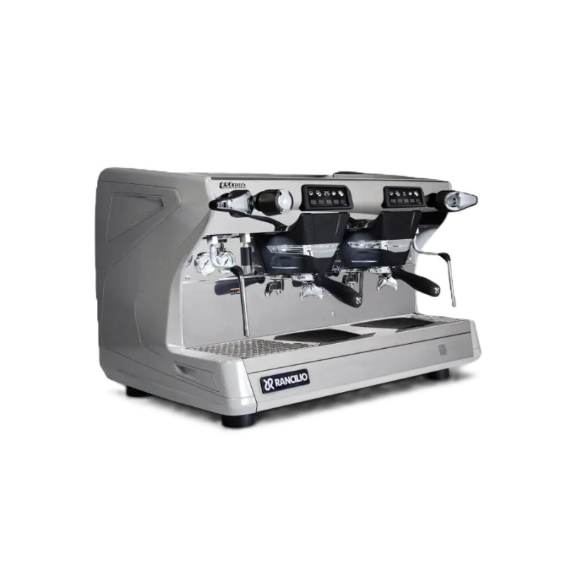 Rancilio Classe 5 Crono Espresso Machine - Automatic Single Boiler 2 Group Grey Front Side