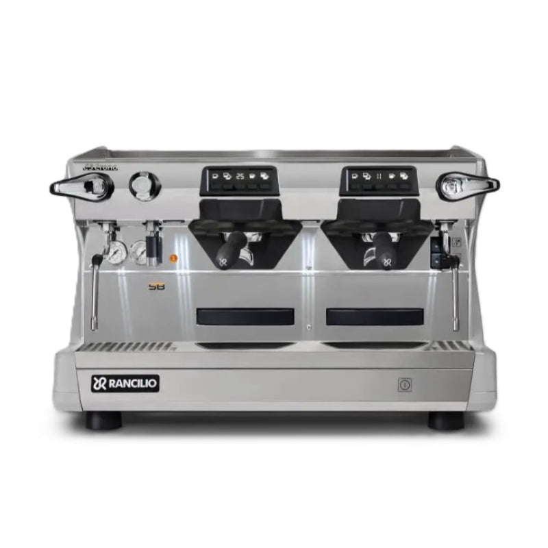 Rancilio Classe 5 Crono Espresso Machine - Automatic Single Boiler 2 Group Grey Front Tall