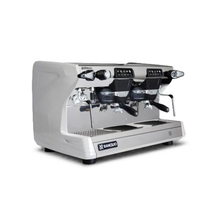 Rancilio Classe 5 Crono Espresso Machine - Automatic Single Boiler 2 Group White Front Side