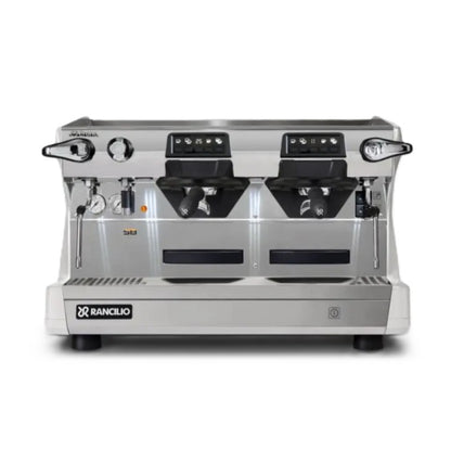 Rancilio Classe 5 Crono Espresso Machine - Automatic Single Boiler 2 Group White Front Tall