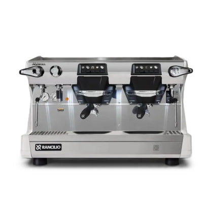 Rancilio Classe 5 Crono Espresso Machine - Automatic Single Boiler 2 Group White Front