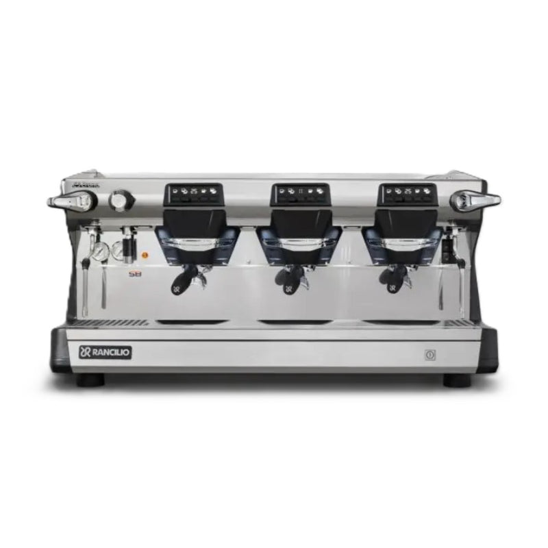 Rancilio Classe 5 Crono Espresso Machine - Automatic Single Boiler 3 Group Black Front