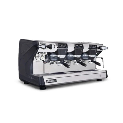 Rancilio Classe 5 Crono Espresso Machine - Automatic Single Boiler 3 Group Black Front Side