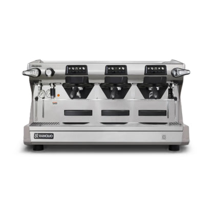 Rancilio Classe 5 Crono Espresso Machine - Automatic Single Boiler 3 Group Grey Tall Front