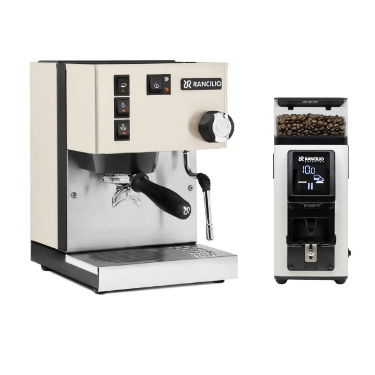 Rancilio Silvia Home Espresso Machine + Stile Grinder - Home Bundle Kit Inox