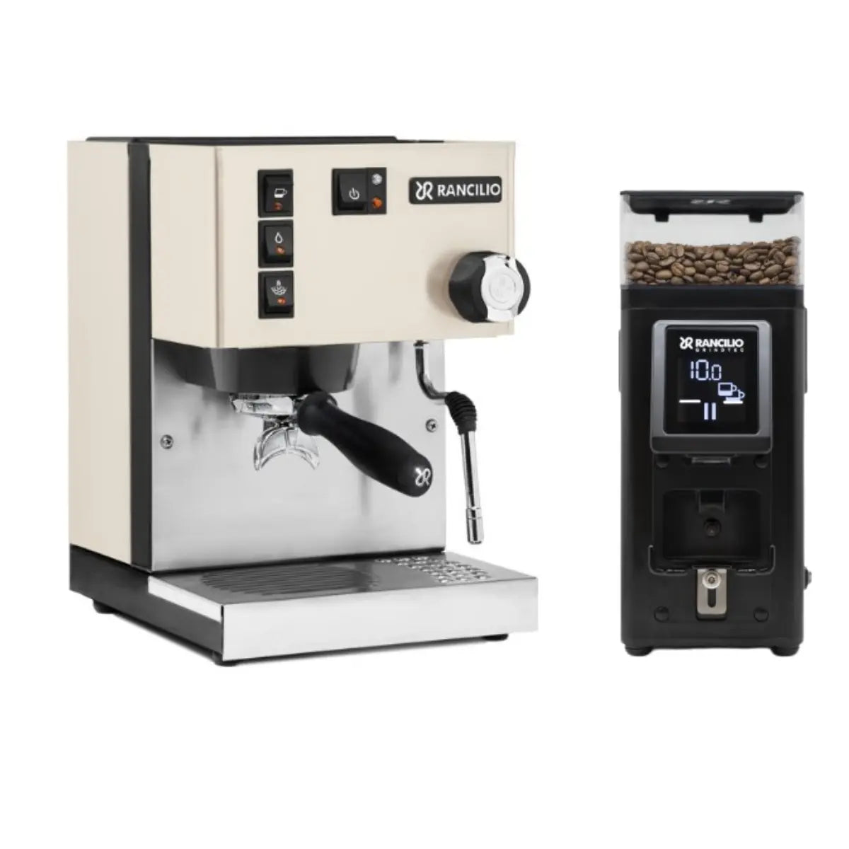 Rancilio Silvia Home Espresso Machine + Stile Grinder - Home Bundle Kit Inox