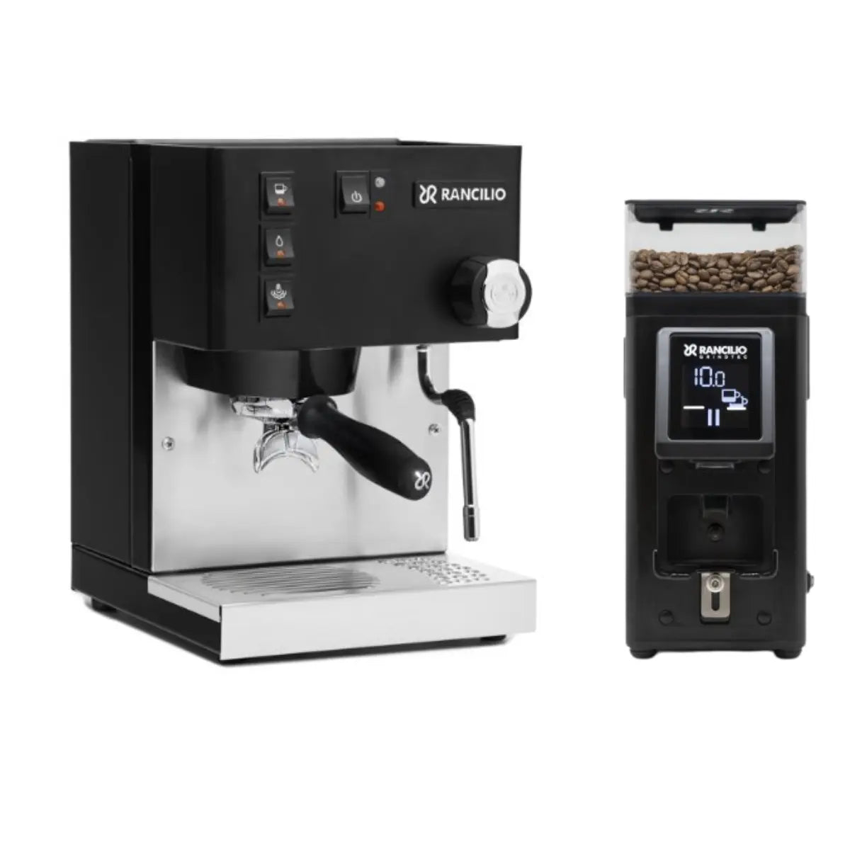 Rancilio Silvia Home Espresso Machine + Stile Grinder - Home Bundle Kit Black