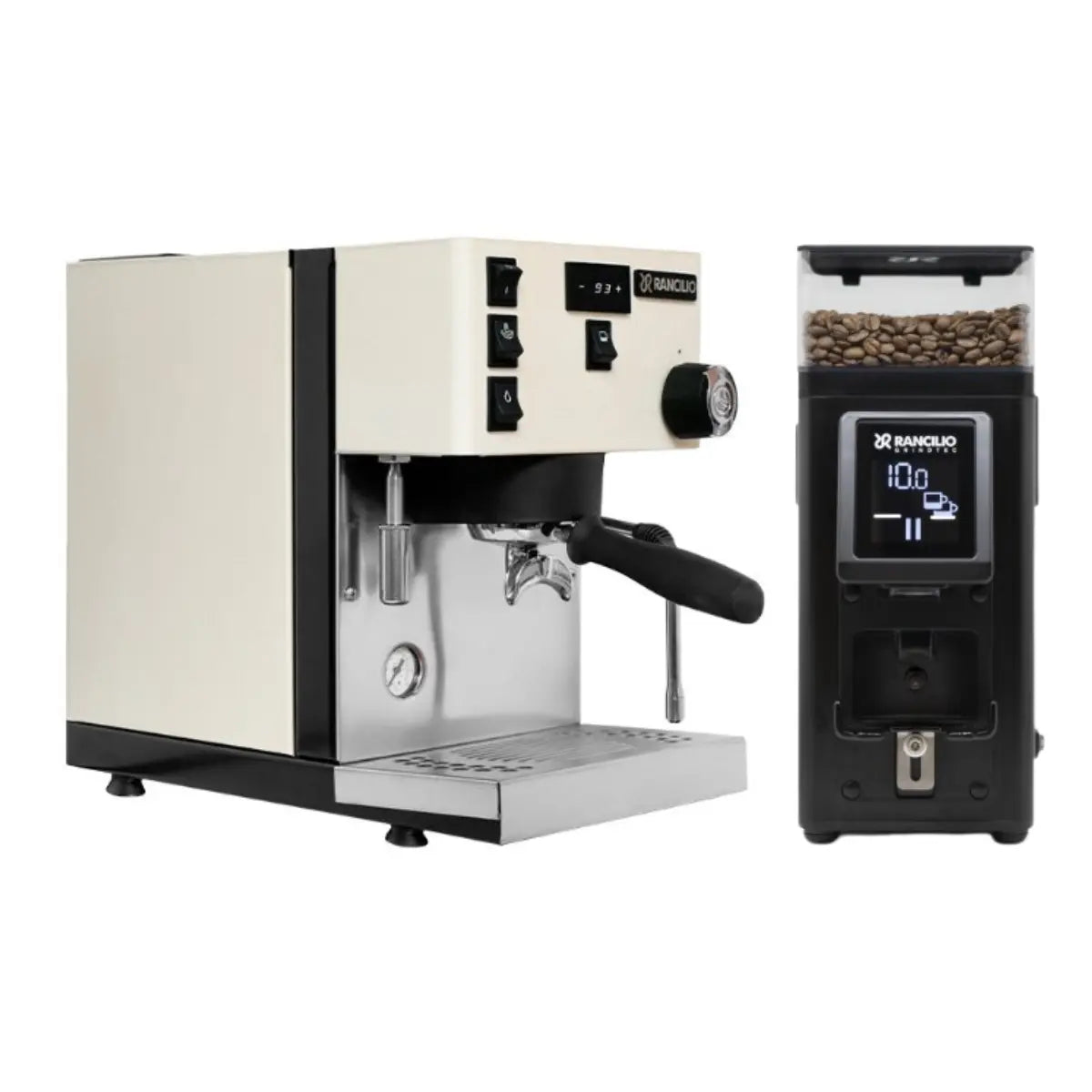Rancilio Silvia Pro X Espresso + Stile Grinder - Home Bundle Kit Inox Black