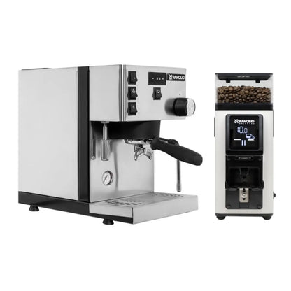 Rancilio Silvia Pro X Espresso + Stile Grinder - Home Bundle Kit White
