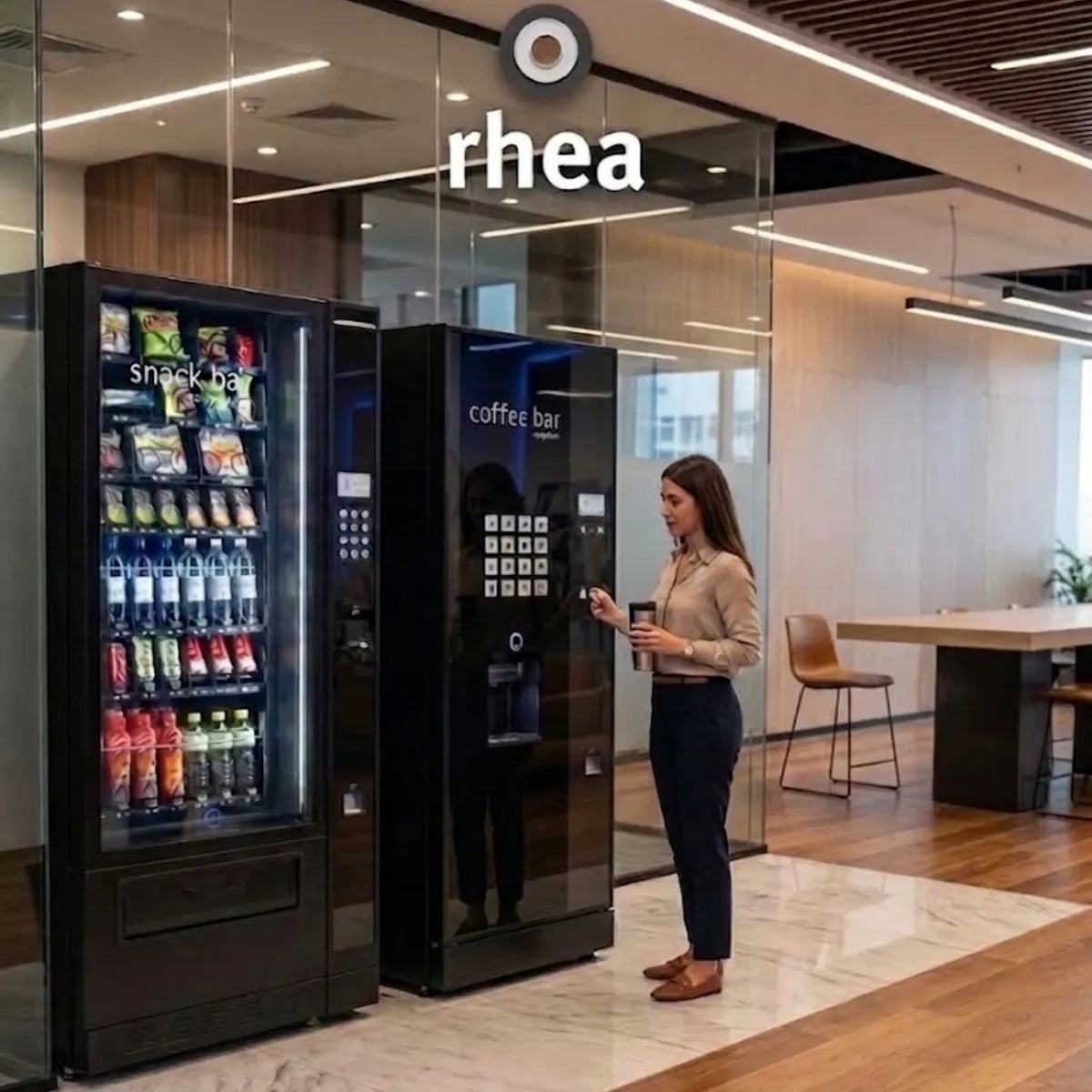 Rhea Luce Zero.0 Coffee Machine - 300 Cups per Day + Instant or Espresso  - Coffee Machine - Prime Coffee Suppliers