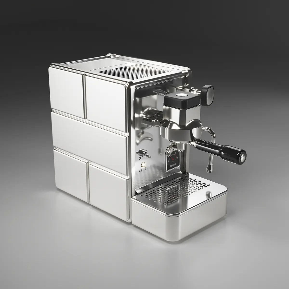 Ritual Barista Store Stone Espresso Machine Chrome Satin