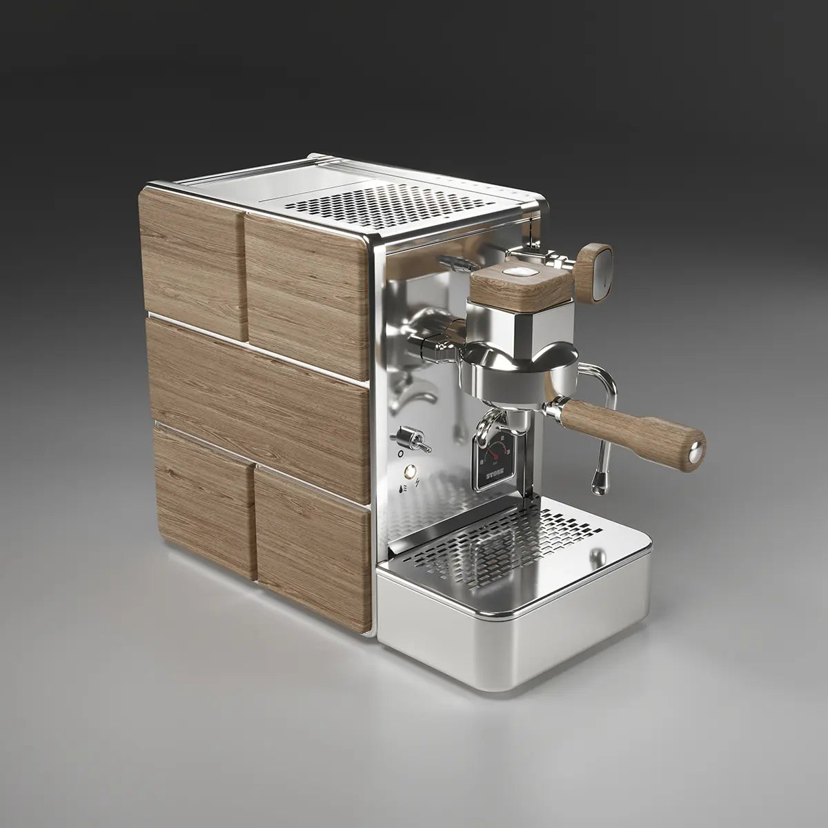 Ritual Barista Store Stone Espresso Machine Wood Chrome