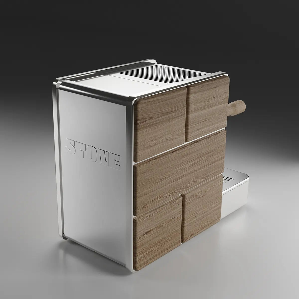 Ritual Barista Store Stone Espresso Machine Wood Chrome