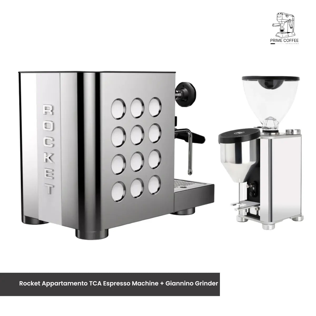 Rocket Appartamento TCA Espresso Machine + Giannino Grinder - Home Bundle Kit
