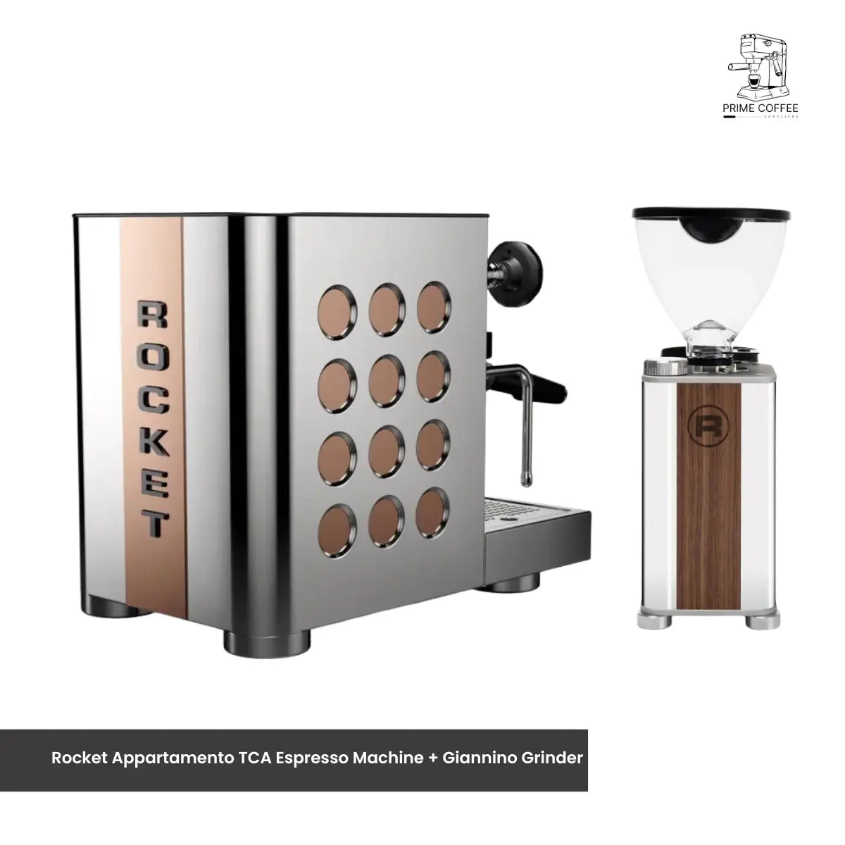 Rocket Appartamento TCA Espresso Machine + Giannino Grinder - Home Bundle Kit