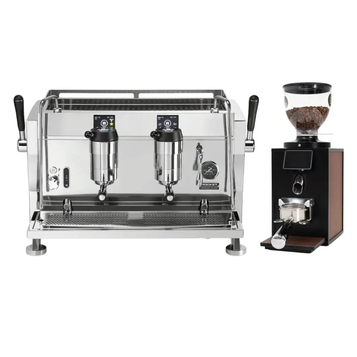 Rocket R9V 2 Group Coffee Machine + Bentwood H75 Coffee Grinder - Commercial Bundle Kit