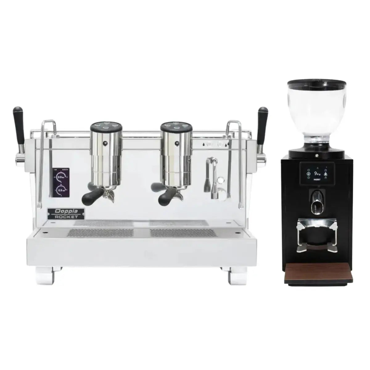 Rocket RE Doppia 2 Group Espresso Machine + Bentwood H75 Grinder - Commercial Bundle Kit
