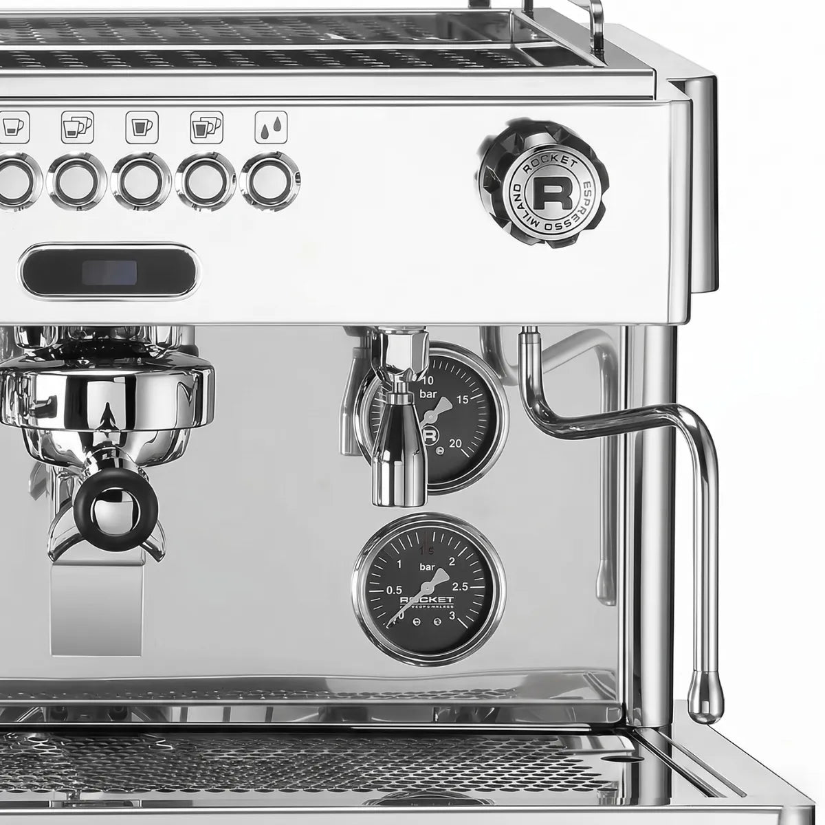 Rocket RE A Timer Thermosiphon with Dual Cool Touch Steam Wand Espresso Machine - Espresso Machine - Prime Coffee Suppliers
