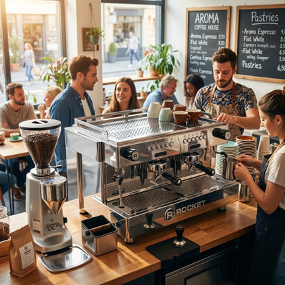 Rocket RE A Timer Thermosiphon with Dual Cool Touch Steam Wand Espresso Machine - Espresso Machine - Prime Coffee Suppliers