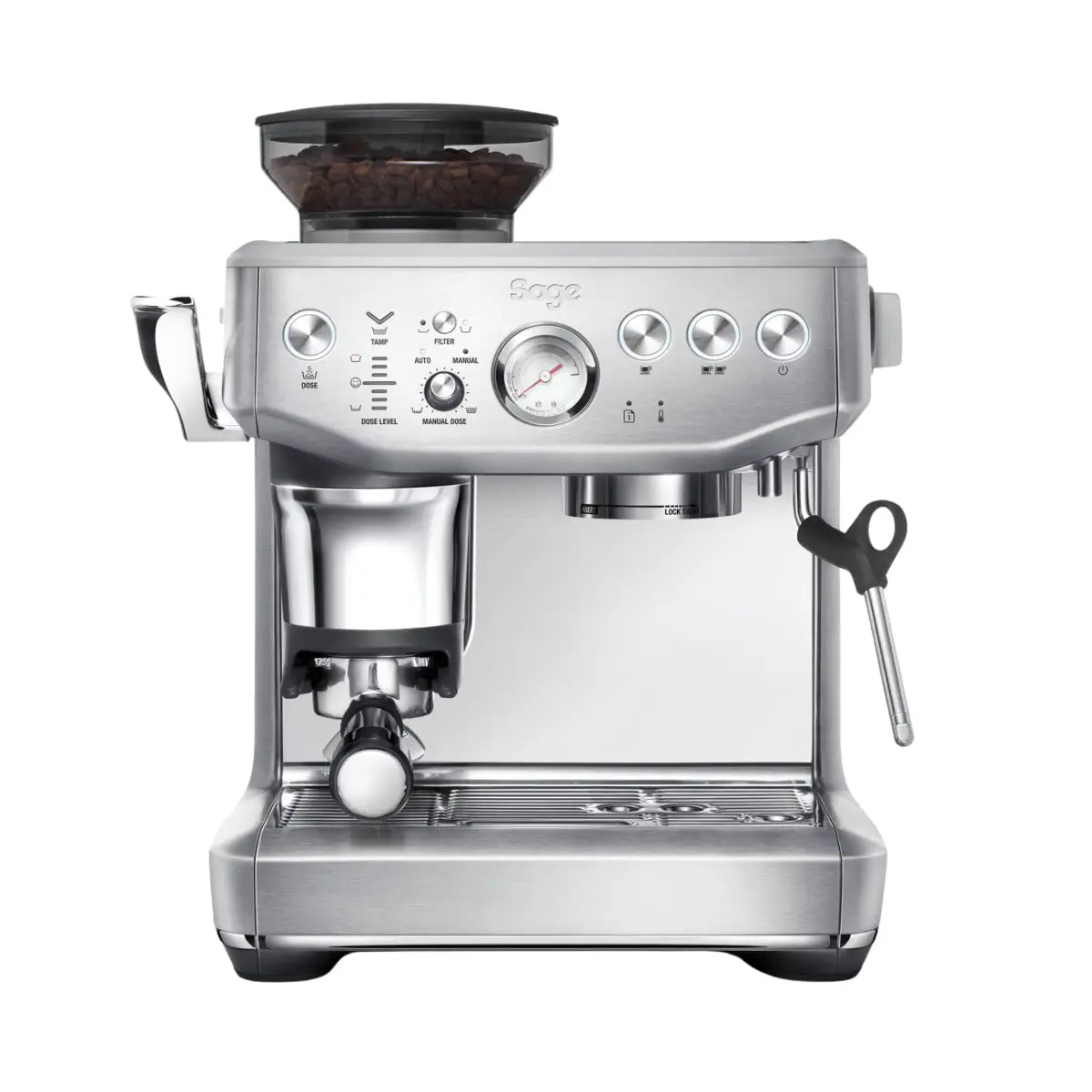 Sage the Barista Express Impress SES876BSS Espresso Machine | Manual Brushed Stainless Steel