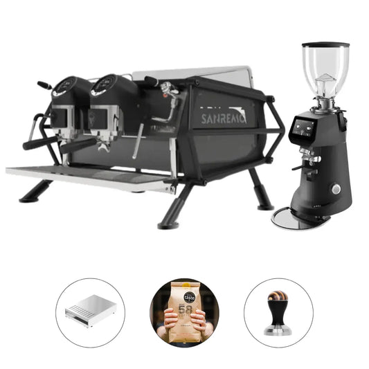 Sanremo Cafe Racer 2 Group + SR83 E Pro Grinder Commercial Bundle Kit