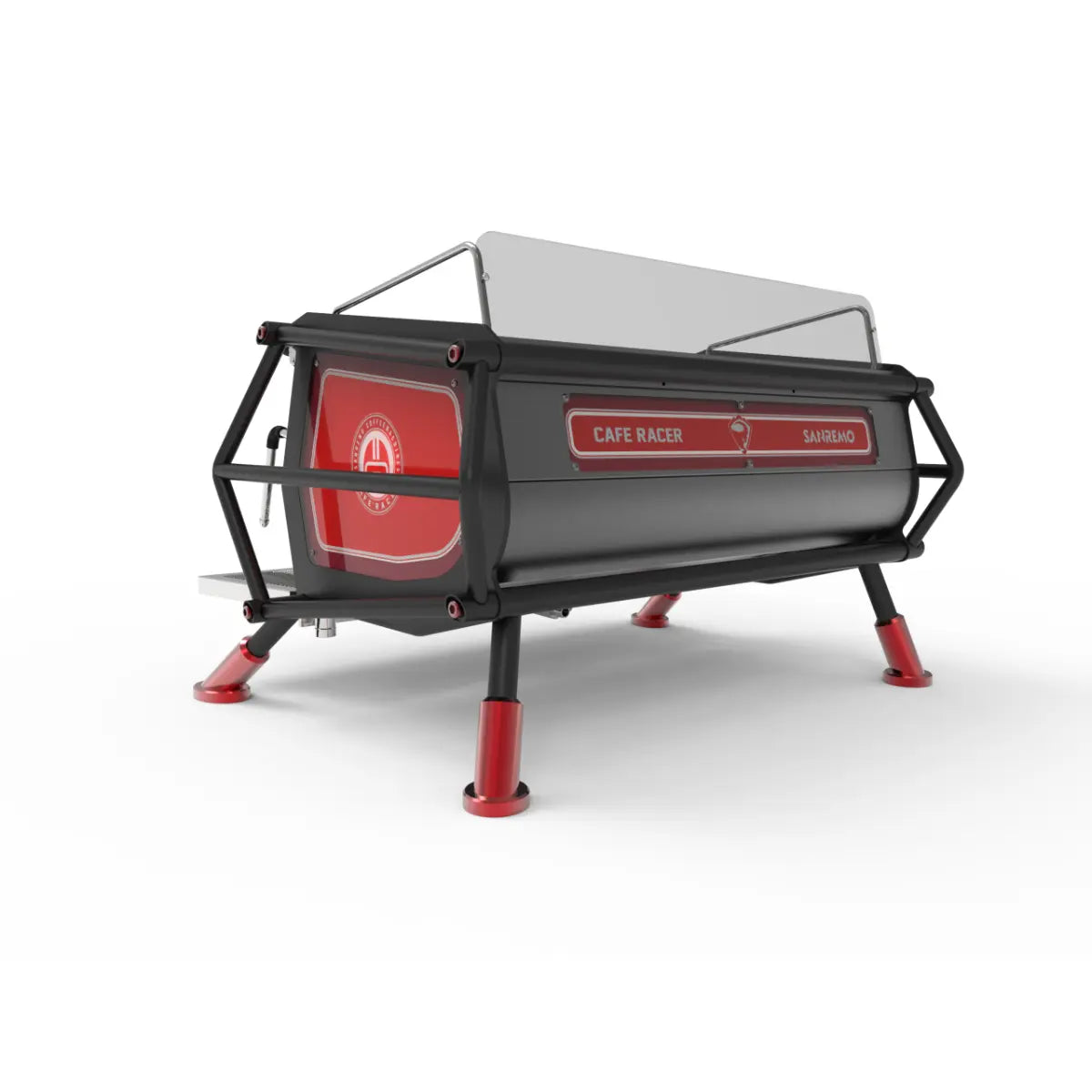 Sanremo Café Racer Freedom Espresso Machine 3 Group - Advanced Stainless Steel Boiler Black-Red