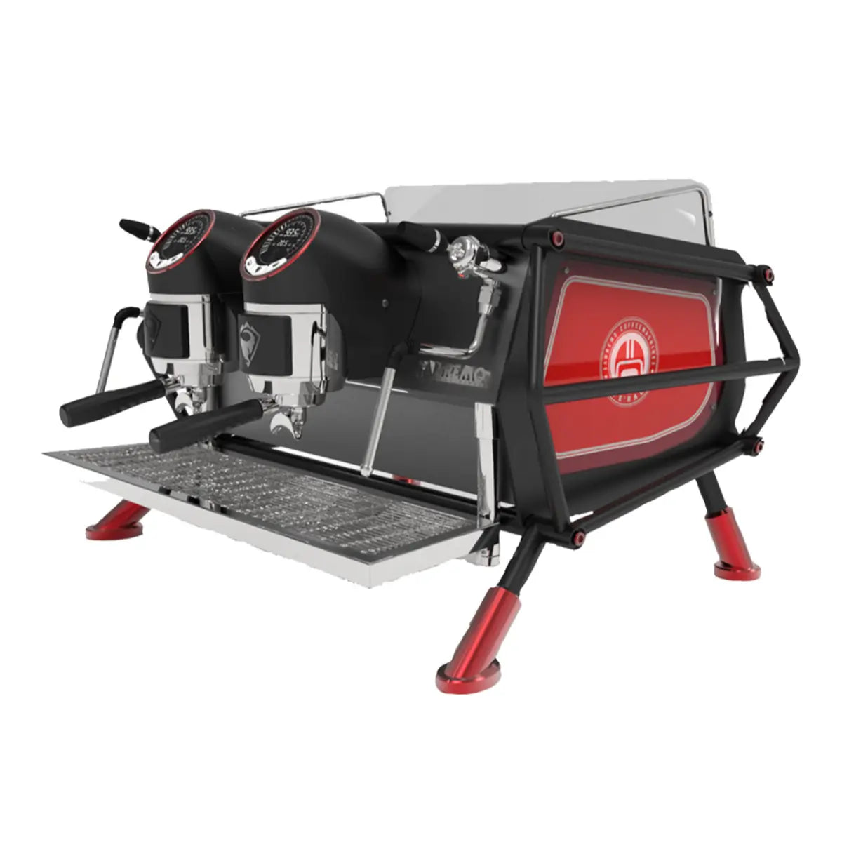 Sanremo Café Racer: Freedom Espresso Machine 2 Group - Advanced Stainless Steel Boiler Black Red
