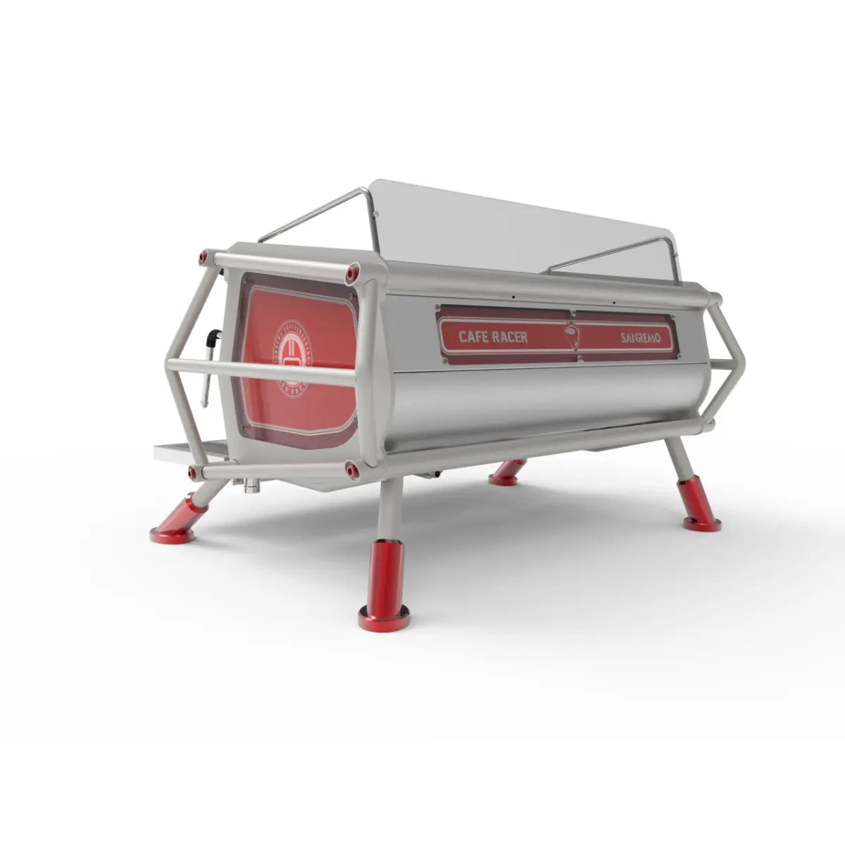 Sanremo Café Racer Freedom Espresso Machine 3 Group - Advanced Stainless Steel Boiler Steel-Red