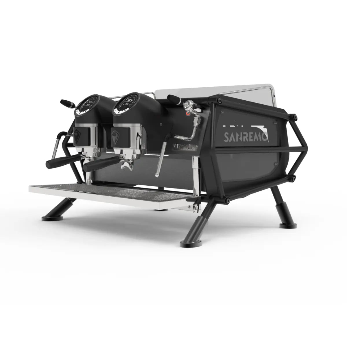 Sanremo Café Racer: Naked Espresso Machine 2 Group - Advanced Stainless Steel Boiler Black