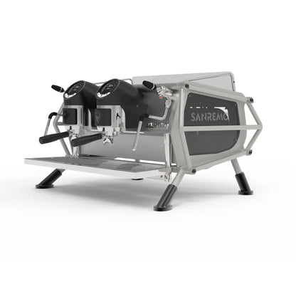 Sanremo Café Racer: Naked Espresso Machine 2 Group - Advanced Stainless Steel Boiler Steel Black