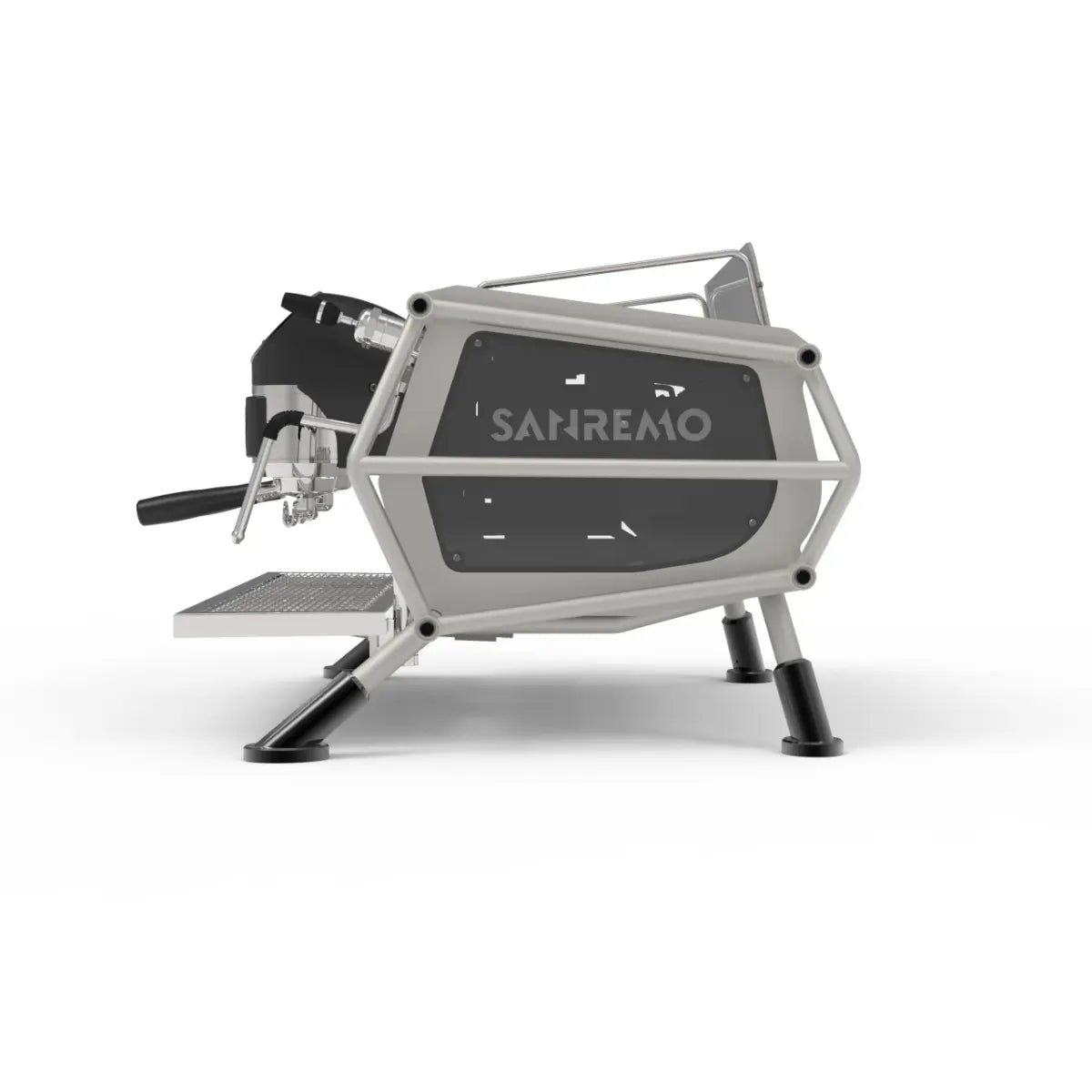 Sanremo Café Racer: Naked Espresso Machine 2 Group - Advanced Stainless Steel Boiler Steel Black