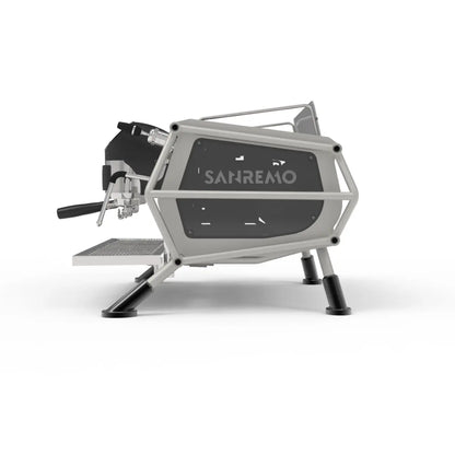Sanremo Café Racer: Naked Espresso Machine 2 Group - Advanced Stainless Steel Boiler Steel Black