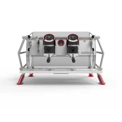 Sanremo Café Racer: Naked Espresso Machine 2 Group - Advanced Stainless Steel Boiler Steel Red