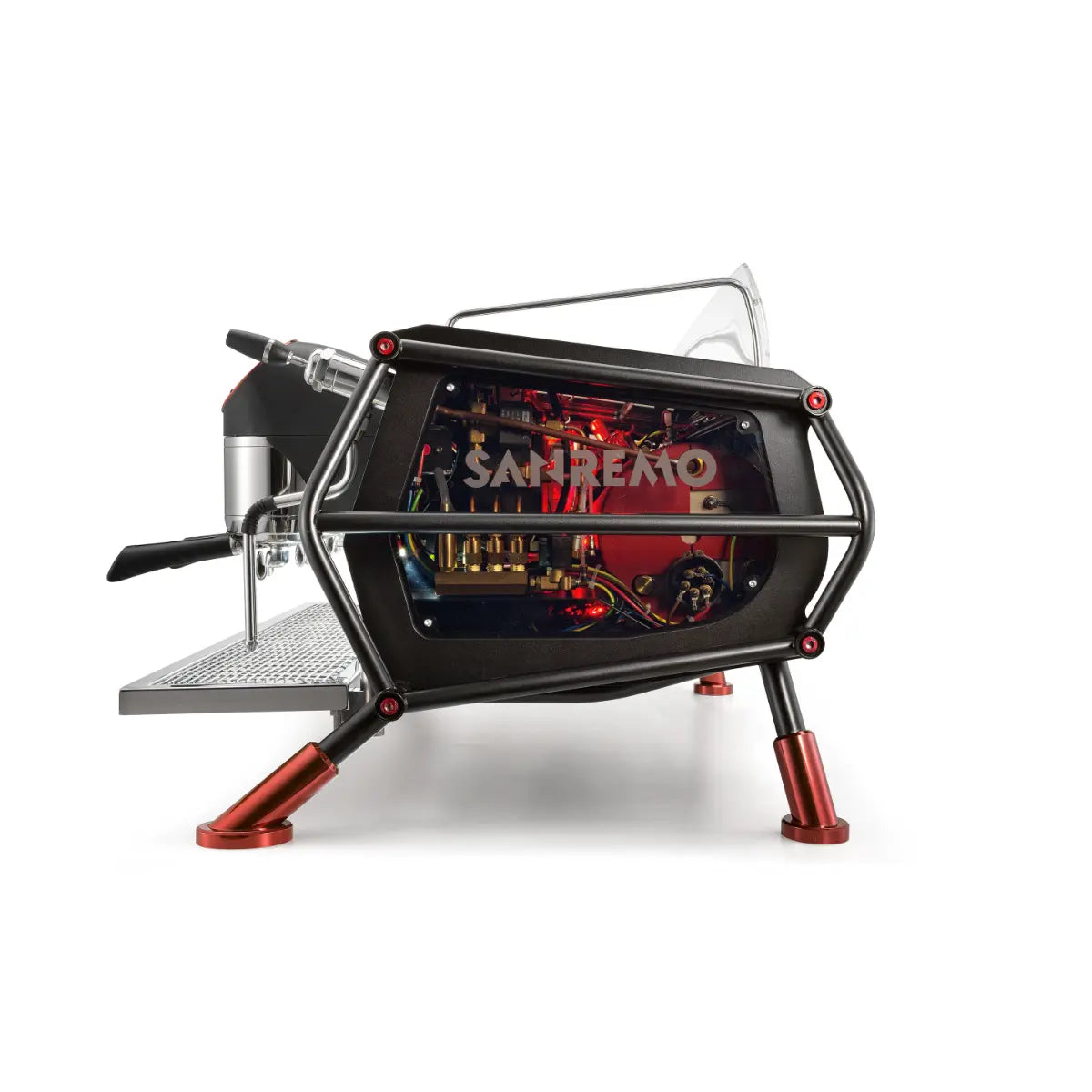 Sanremo Café Racer: Naked Espresso Machine 3 Group - Advanced Stainless Steel Boiler
