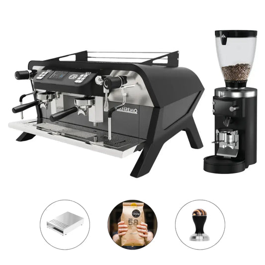 Sanremo F18 Multi-Boiler 2 Group Espresso Machine + Mahlkonig E80s Grind by Weight Grinder - Commercial Bundle Kit