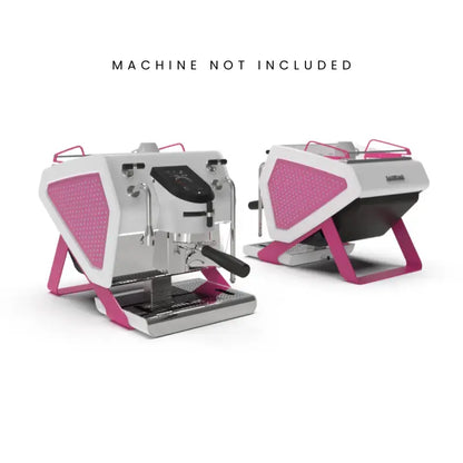 Sanremo Studded Panel for YOU Espresso Machine Fuchsia leather with nickel studs