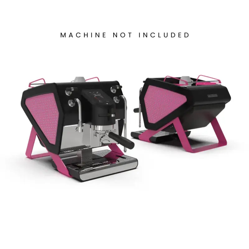Sanremo Studded Panel for YOU Espresso Machine Fuchsia leather with nickel studs