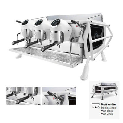 Sanremo Café Racer: Custom Made Espresso Machine 2/3 Group - Advanced Stainless Steel Boiler Full White