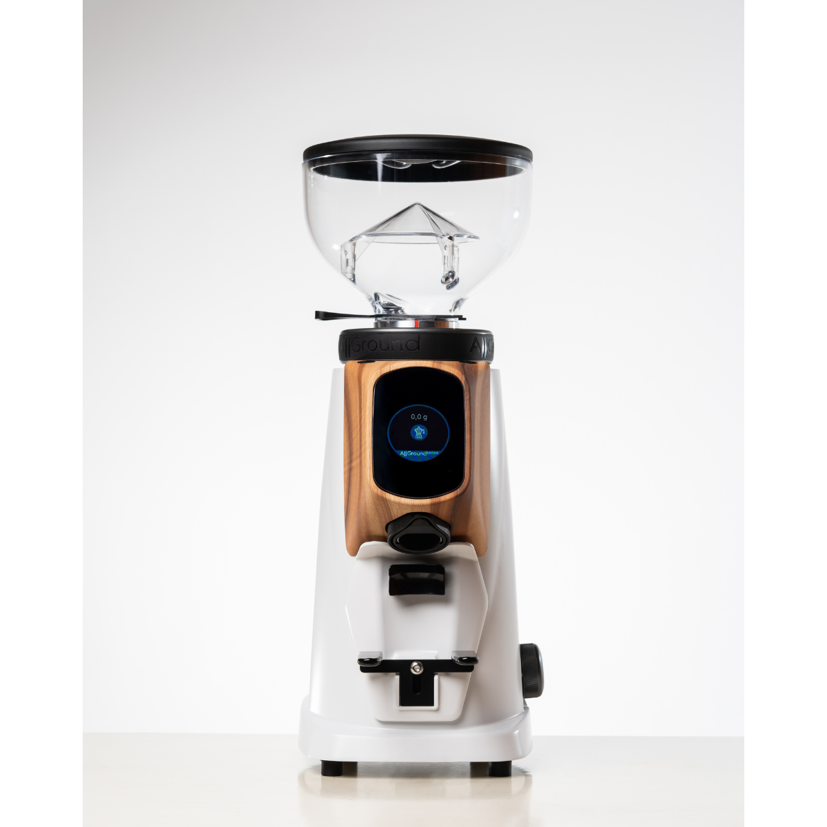 Fiorenzato All Ground Sense (Grind by Weight) Espresso Grinder - White and Wood -  Prime Coffee Suppliers
