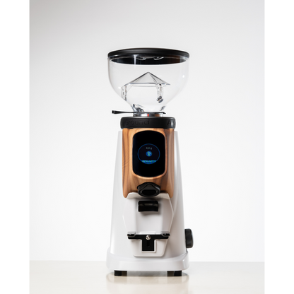Fiorenzato All Ground Sense (Grind by Weight) Espresso Grinder - White and Wood -  Prime Coffee Suppliers