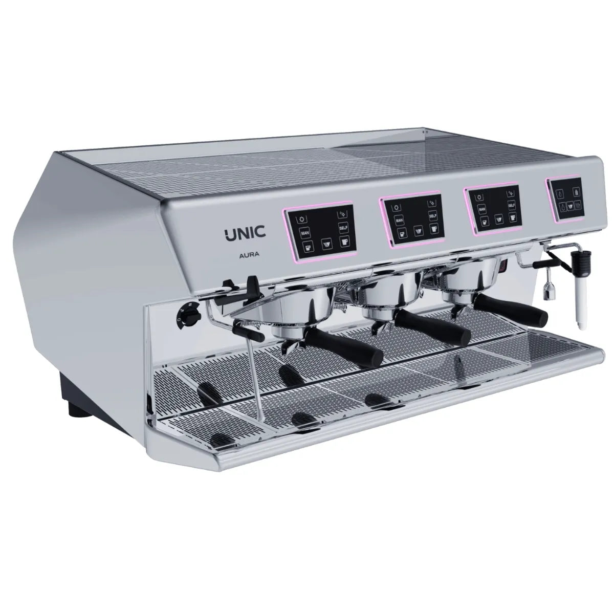 UNIC Aura Espresso Machine - Dosamat, Steamair + 250-600 Cups per Day - Espresso Machine - Prime Coffee Suppliers