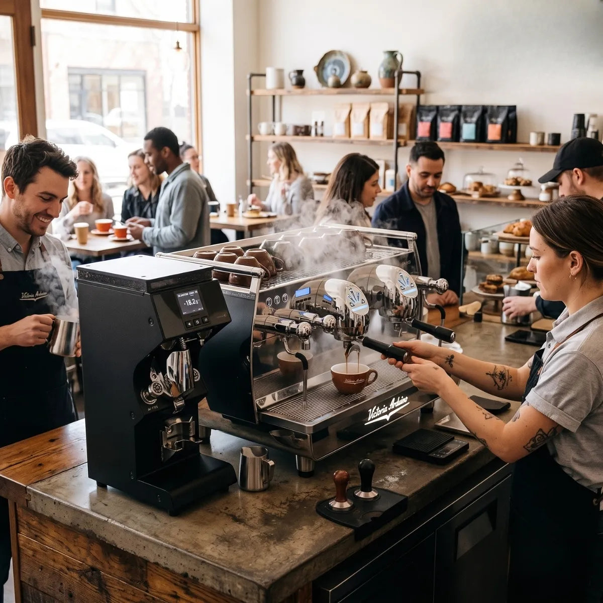 Victoria Arduino Adonis Espresso Machine + Mythos MY75 Grinder Commercial Bundle Kit - Prime Coffee Suppliers